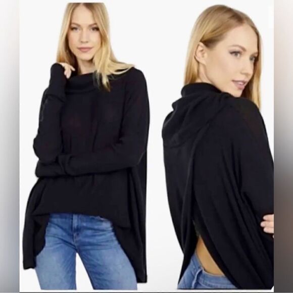 Free People Tops - Free People Juicy Long Sleeve Cowl Neck Top NWT